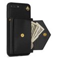thumbnail image 4 of Allytech for Applel iPhone 7 Plus / iPhone 8 Plus Case, Premium PU Leather Multiple Cards Slots Large Space Wallet Case with Crossbody Shoulder Strap for Girls Women - Black, 4 of 8