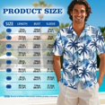 thumbnail image 6 of Whosucclay Blue Palm Tree Print Hawaii Couple Matching Outfits Men's Hawaiian Button Down Shirt or Women's Sleeveless Summer Dress with Pockets Beach Luau Party Clothes for Husband Wife, L, 6 of 7