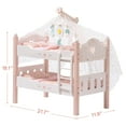 thumbnail image 2 of Literas para muñecas ROBOTIME, cuna de madera de 45 cm, 2 of 9