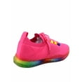 thumbnail image 2 of Gabby Rainbow Sole Knit Sock Stretch Elastic Mesh Slip On Fashion Sneaker (Fuchsia, 10), 2 of 2