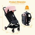 thumbnail image 5 of Kojooin Lightweight Baby Stroller, Compact Umbrella Stroller with Adjustable Sunshade/Footrest/Backrest, Folds with One Hand, Suitable for Newborns, and Can Be Taken On Board, 5 of 7