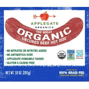 Applegate Great Organic Beef Hot Dog Uncured, 10oz