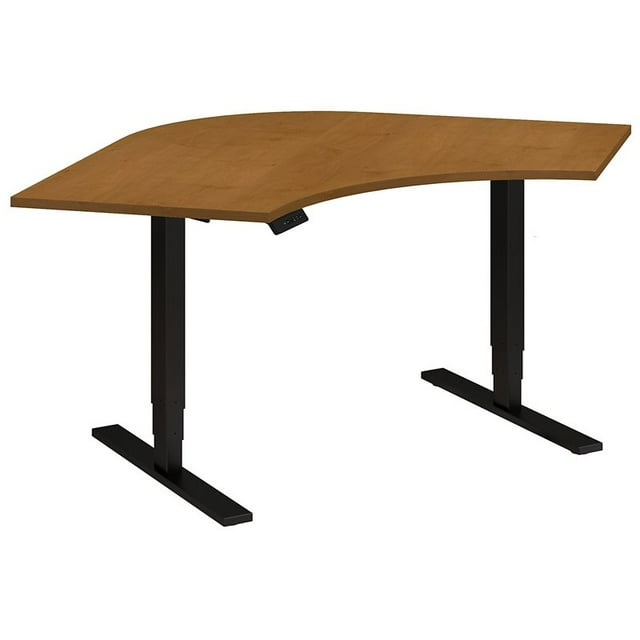 Bush Business Furniture Move 80 Series 48W Corner Height Adjustable Standing Desk in Cherry