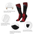 thumbnail image 3 of Vsdgher Black Panther Red Background Knee Socks, High Socks Long Stretchy Sock Women Knee High Stocking, Long Socks for Women, 3 of 6
