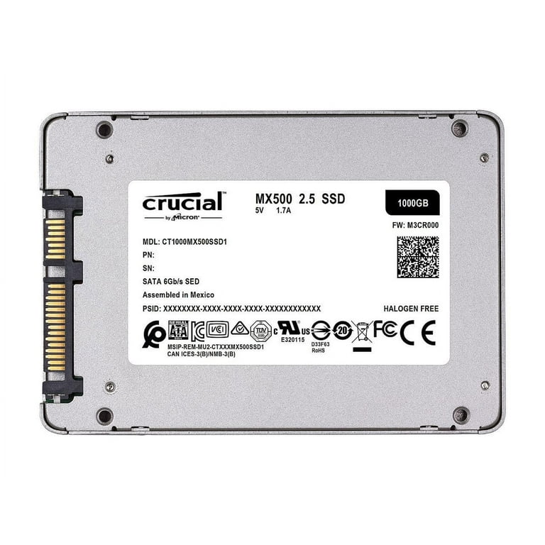 Crucial MX500 1TB 3D NAND SATA 2.5 Inch Internal SSD, up to 560 MB