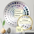 thumbnail image 3 of Designart "Winter's Charm with Aurora Borealis" Aurora Borealis Spiral Dot Round Wall Mirror - Landscapes Oval Printed Decorative Mirror - Multiple Color Options, 3 of 5