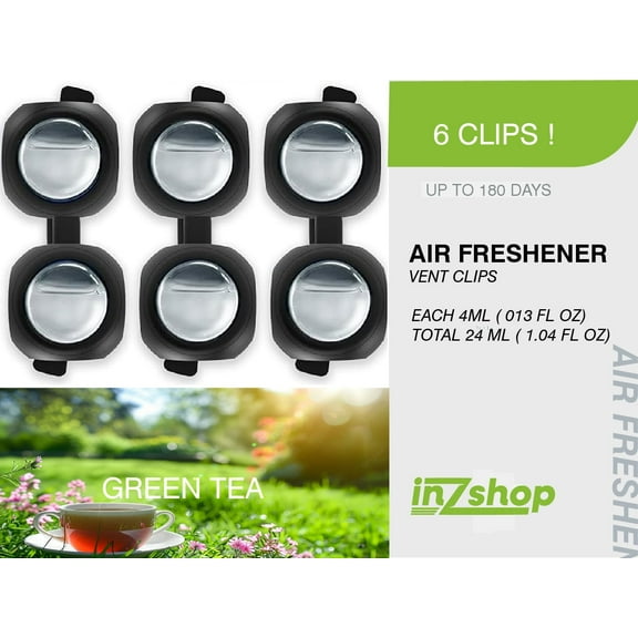 Car Air Freshener, New Car Scent Air Freshener Clip – 6 Vent Clips, 4ml Each, Delivering Extended Car Refreshment and Efficient Odor Elimination for Up to 150 Days. (Ocean)