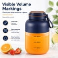thumbnail image 4 of Wireless Juicer Cup, 180W USB Rechargeable Personal Blender with 38 Blades, 28/45oz Portable for Fruits & Smoothie, 4 of 7
