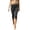 Polka Dot Black, variant on HomeDM Capri Leggings Womens Striped Lounge Workout Pants Wine Side Slit Hem High Waisted Yoga Pants Size L