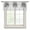 Black, variant on Gray Palm Tree Semi Sheer Valance Curtains Country Linen Texture Tropical Plant Vintage Voile Valances Curtain Rod Pocket Small Window Treatment for Kitchen Bathroom Cafe 42"x12"