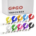 thumbnail image 1 of GOGO 100PCS Translucent ID Card Badge Holder Reels Office Supplier-Assorted, 1 of 8