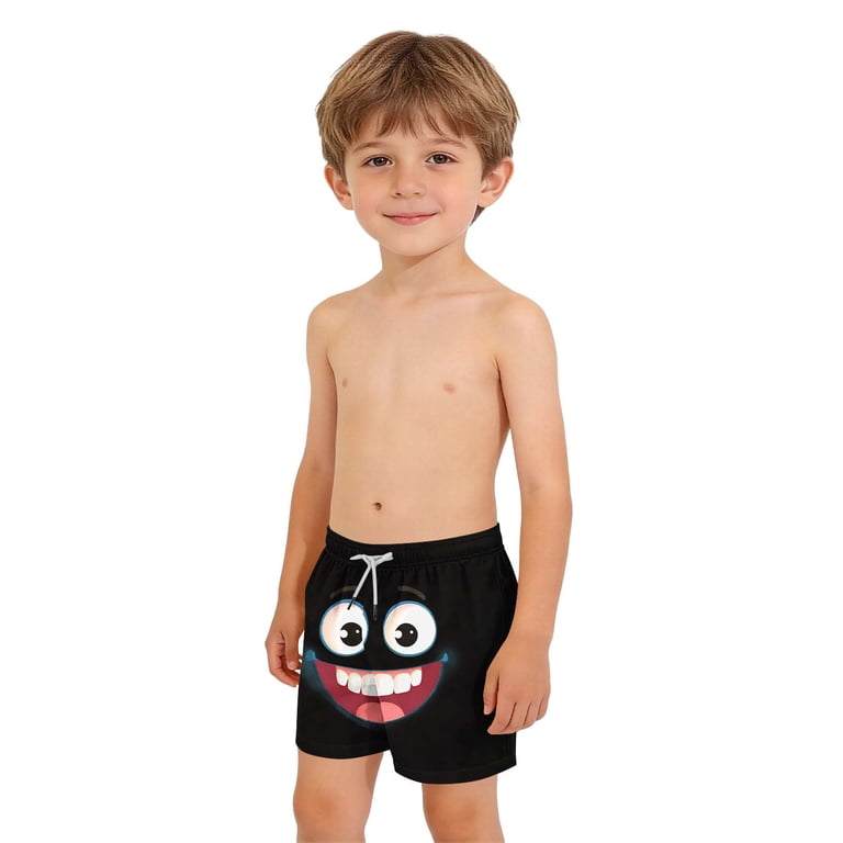 Xuhomer Summer Swim Trunks for Boys Teens Funny Print Drawstring