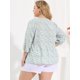 thumbnail image 4 of Blusa floral Agnes Orinda con volantes y péplum cuello en V estampado Ditsy blanco XXL, 4 of 5