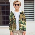 thumbnail image 5 of chaqlin Camo Hunting Hoodies for Boys Trendy Y2K Zip Up Sweatshirts Kids Long Sleeve Hoodie Jackets Lightweight Loose Hooded Coat with Pocket, 5 of 7