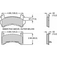 thumbnail image 3 of Wilwood 150-12250K D154 PolyMatrix BP-40 Brake Pad Set, GM Metric, 3 of 4