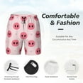 thumbnail image 3 of Yiaed Pig Noses Print Mens Swim Trunks Bathing Suit Compression Liner Beach Swim Shorts Swimwear Quick Dry Zipper Pocket No-Chafing Board Short-Large, 3 of 6