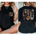 thumbnail image 3 of Jesus Loves You T-Shirt – Retro Christian Bible Verse Tee with John 13:34 Quote, Faith-Based Shirt for Men & Women, 3 of 6