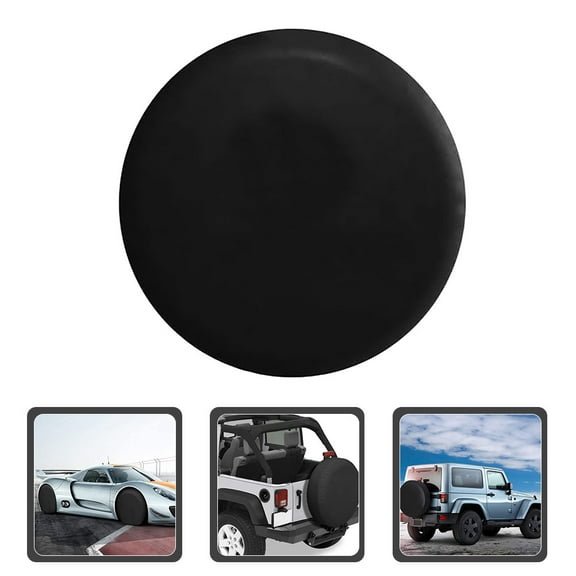 UPOUART 13 Inch Black PVC Trailer Spare Tire Cover RV Tire Protector Weather Resistant 1 Pack