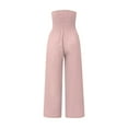 thumbnail image 6 of Lroveb Wide Leg Pants for Women Plus Size, High Waisted Lounge Pants Womens, Womens Pockets Elastic Solid Loose Pants Casual Long Trousers Pink, 6 of 6