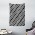 thumbnail image 1 of Geometric Tapestry, Diagonal Order Diamond Shapes and Rhombus Ornamental Monochrome Print, Wall Hanging for Bedroom Living Room Dorm Decor, 40W X 60L Inches, Charcoal Grey White, by Ambesonne, 1 of 2