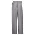 thumbnail image 5 of Dpytoraw Women's 2025 Solid Color Drape Casual Slant Pocket Loose Wide Leg Trousers Casual Work Pants Women Grey XXL, 5 of 5