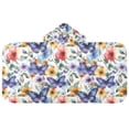 thumbnail image 5 of Yayeee Kids Hooded Towel with Hand Pockets Beach Soft Absorbent Bath Wrap 50 x 23.5 inch, Watercolor Butterfly Pattern, 5 of 5