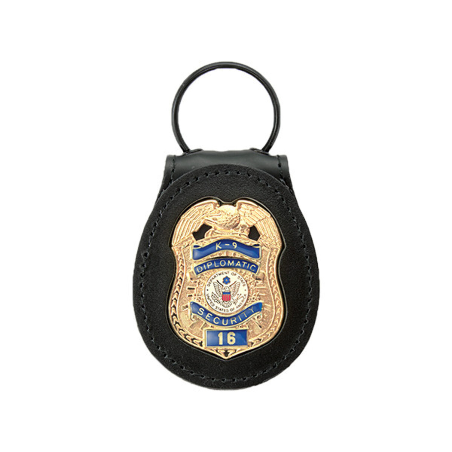 Deluxe Recessed Cutout K-9 Keychain Badge Holder