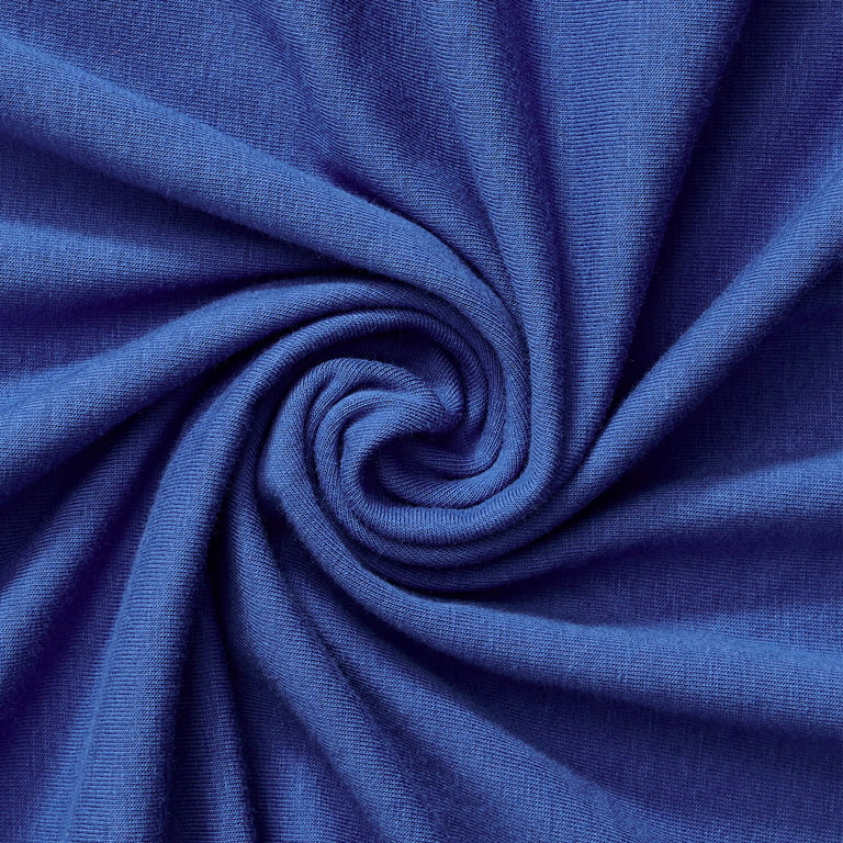 Cotton Jersey Lycra Spandex knit Stretch Fabric 58/60 wide (Royal Blue)