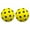 Yellow, variant on Foam Pickleball Balls (2 Pack), Silent Play Indoor Outdoor Practice Balls, High Density PU