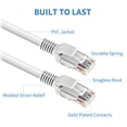 thumbnail image 2 of CENTROPOWER Cables Cable de conexión de red Ethernet Cat5e, cable de Internet blanco de 100 pies para módem, enrutador, PC, consolas de TV, Internet de alta velocidad, 2 of 5