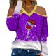 thumbnail image 2 of Camisas Navideñas Para Mujer Tops de Manga Larga Casual Con Cuello en V Blusa Suelta Con Estampado Navideño Odeerbi ODB202843, 2 of 4