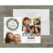 Feliz Poms - Deluxe 5x7 Personalized Holiday Feliz Navidad Card