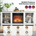 thumbnail image 4 of Ktaxon Farmhouse TV Stand with 18in Fireplace, Modern Entertainment Center TV Stand Display Table for 55/60/65" TVs with Open Storage, Off White, 4 of 6