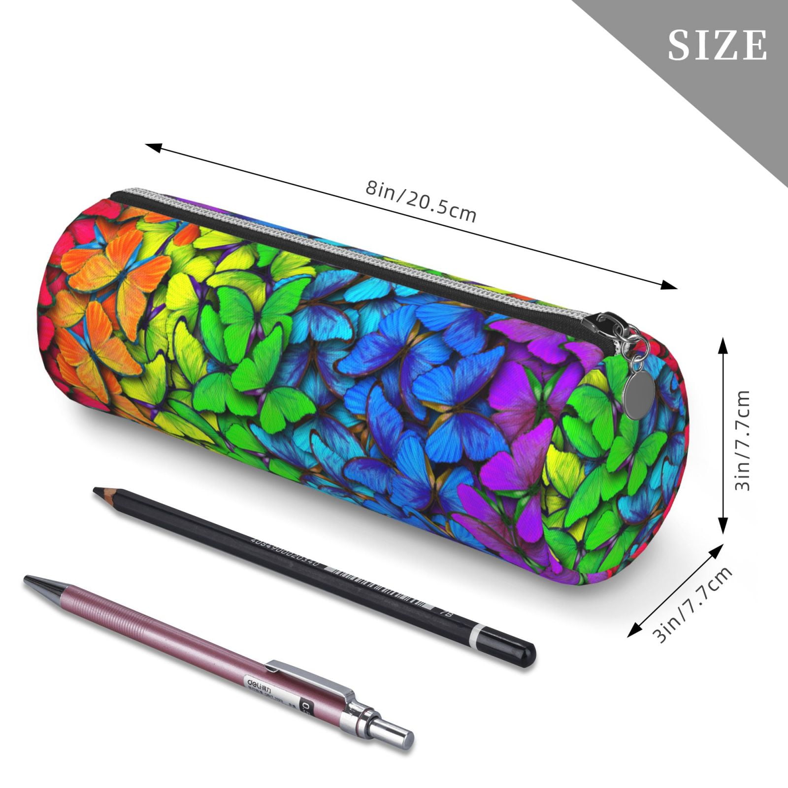 mrtf様 Easygdp Multicolored Butterflies for Leather Cylindrical Zipper