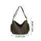 thumbnail image 3 of Bolsa Mensajera de Lona Lavada de Gran Capacidad, Bolso Cruzado de Hombro para Estudiantes, Exterior Casual, Estilo Vintage, 31x28x12 cm, 3 of 6
