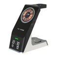 thumbnail image 2 of Soporte para teléfono de coche, cargador inalámbrico 6 en 1, estación de carga rápida de 15 W con reloj y despertador, soporte inalámbrico para teléfono, reloj y auriculares., 2 of 9
