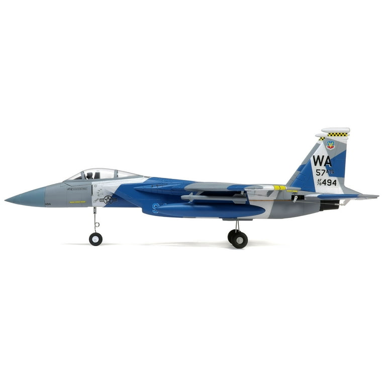 E flite RC Airplane F 15 64mm BNF Basic Transmitter Battery and