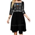 thumbnail image 2 of Funny Pilot Quote Cockpit Airplane Flight Intruments Sweetheart Knot Flared Dress Fashion Design Large Size Loose Dress Sarcasm, 2 of 5