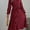 Wine Red, variant on ZOELNIC Women's Mock Neck Long Sleeve Dress High Waist Belted Pleated Flowy A-Line Cocktail Party Maxi Dress, S