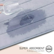 Betus Luxury Memory Foam Bath Mat - Velvet Comfort Bathroom Rug - 17x24 (Gray)