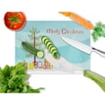 thumbnail image 2 of Caroline's Treasures White Peacock Peafowl Christmas Glass Cutting Board Large, 2 of 2