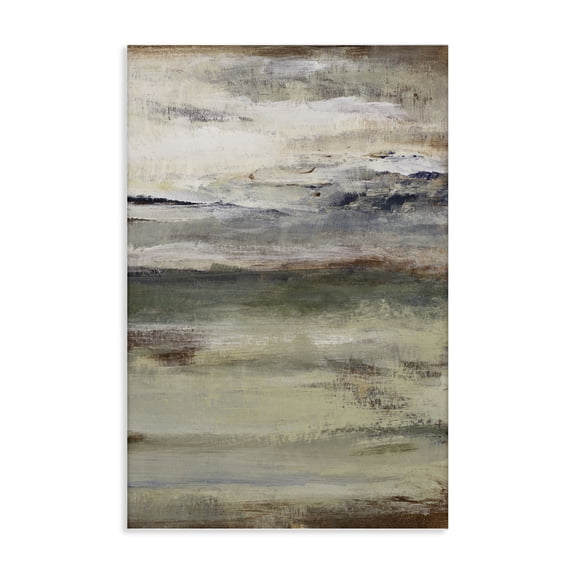 Stupell Industries Earthy Abstract Layers Abstract Painting Wrapped Canvas Canvas Art Print Wall Art, 16 x 24