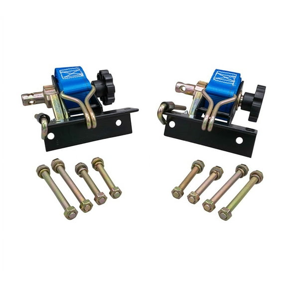 1-1/2"x7' Blue Ladder Rack Ratchet Straps with J-Hook (Pair) - 500 lbs Square Tube Mount - Retractable Ratchet Tie Down Strap for Roof Rack