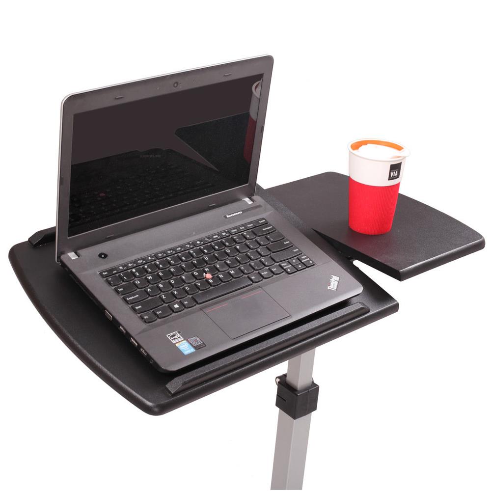 Zimtown Laptop Rolling Desk Adjustable Tilt Stand Portable Caster Cart Bed Side Table - image 2 of 5
