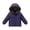 Deep blue, variant on Toddler Kids Boys Winter Coat Girls Down Jacket Hooded Fleece Outwear Padded Puffer Jacket With Pockets 2-12T