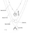 thumbnail image 4 of Jewelry VerPetridure Ladies Multilayer Moon Map Necklace Personality Boho Multilayer Necklace, 4 of 4
