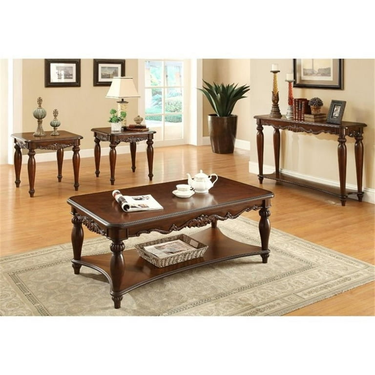 4 piece glass coffee table set discount
