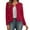 Red, variant on Fall Jacket Women Metallic Sequin Print Long Sleeve Cardigan Open Front Slim Blazer Outwears Coats Red