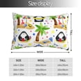 thumbnail image 2 of Fotbe Penguins On The Beach Funda de Almohada Decorativa Estilo Occidental, Lujo en Algodón, Fundas para Almohadas King, Cojín Estampado para Decoración del Hogar-16"x24", 2 of 6