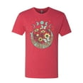 thumbnail image 2 of Wild Bobby I Only Told The Moon, Moon Phases Daisies and Butterflies Vintage Men Premium Tri Blend Tee, Vintage Red, Small, 2 of 6